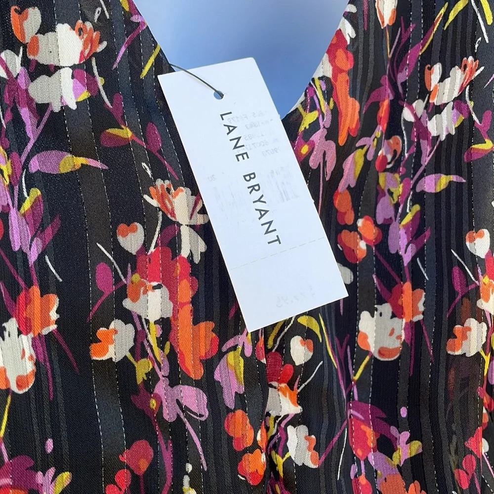 LANE BRYANT SHIMMERING FLORAL MAXI DRESS SIZE 20 - Picture 11 of 13